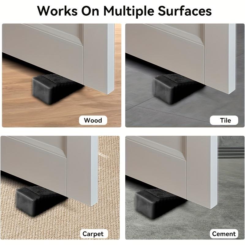 2/4 Pack Anti Slip Heavy Duty Rubber Door Stopper - Multifunctional Home/Office Door Stopper for Wooden Floor, Smooth Tiles