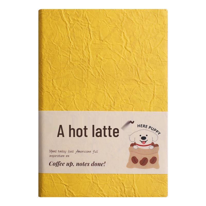 A5 Kraft Paper Latte Dog Retro Diary Notebook