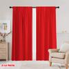 2D Flat Printing 2pcs Curtains Red Durable 100% Polyester Fabric Without Electricity Party Decorations for New Year Celebrations