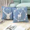 Büro Wohnzimmer Hause Kissenbezug Frische Elch Blau Muster Kissenbezug Auto Ornamente