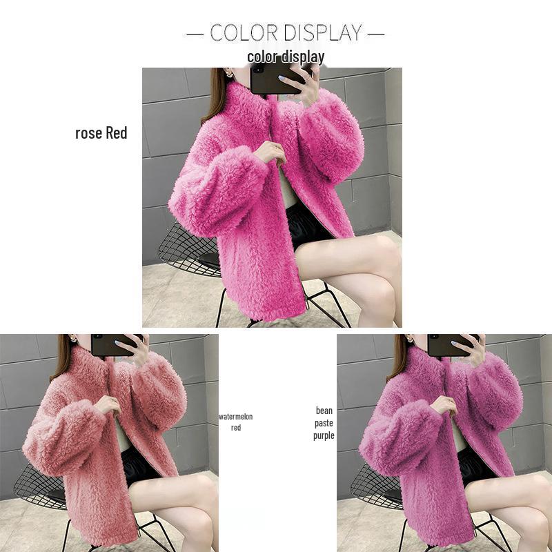 Dámská zimní oboustranná fleecová bunda: Hustý stojáček, hřejivý kardigan na zip