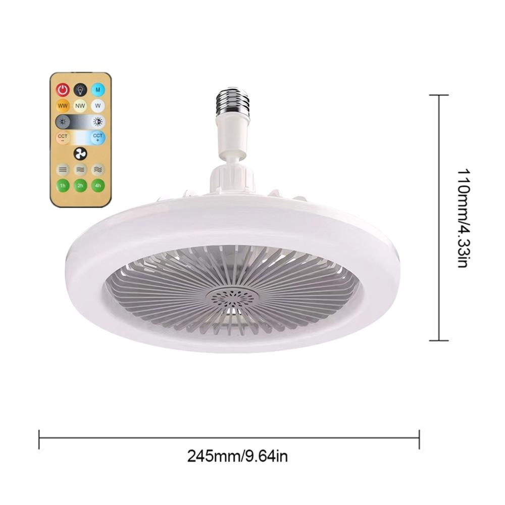 Aromatherapie-Deckenventilator mit LED-Licht, E27-Sockel, Fernbedienung, drehbar, leiser elektrischer Ventilator für Küche, Schlafzimmer, Wohnzimmer