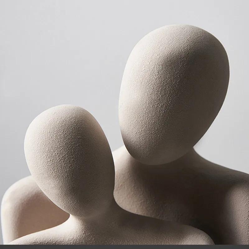Nordic minimalist abstract figures ceramic ornaments bedroom living room desktop furnishings home decoration office figurines
