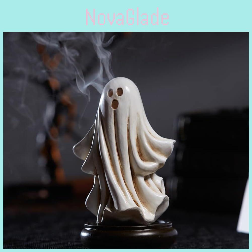 Enchanting Ghost Incense Holder Charming Halloween Decorative Resin Craft Gift For All Occasions