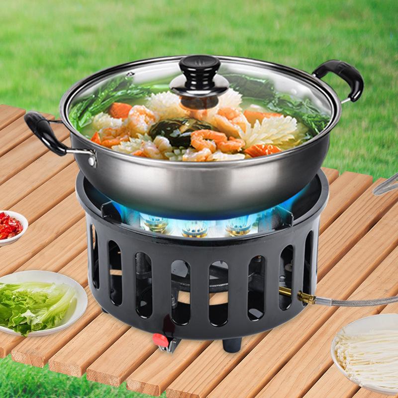 Nine-Head Portable Outdoor Gas Stove for Camping and Picnics