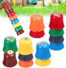 Quick Stacking Cup Game 20 Challenges Color Cognition Children's Puzzle Hammering Gopher Party Game Toys for Kids Competition