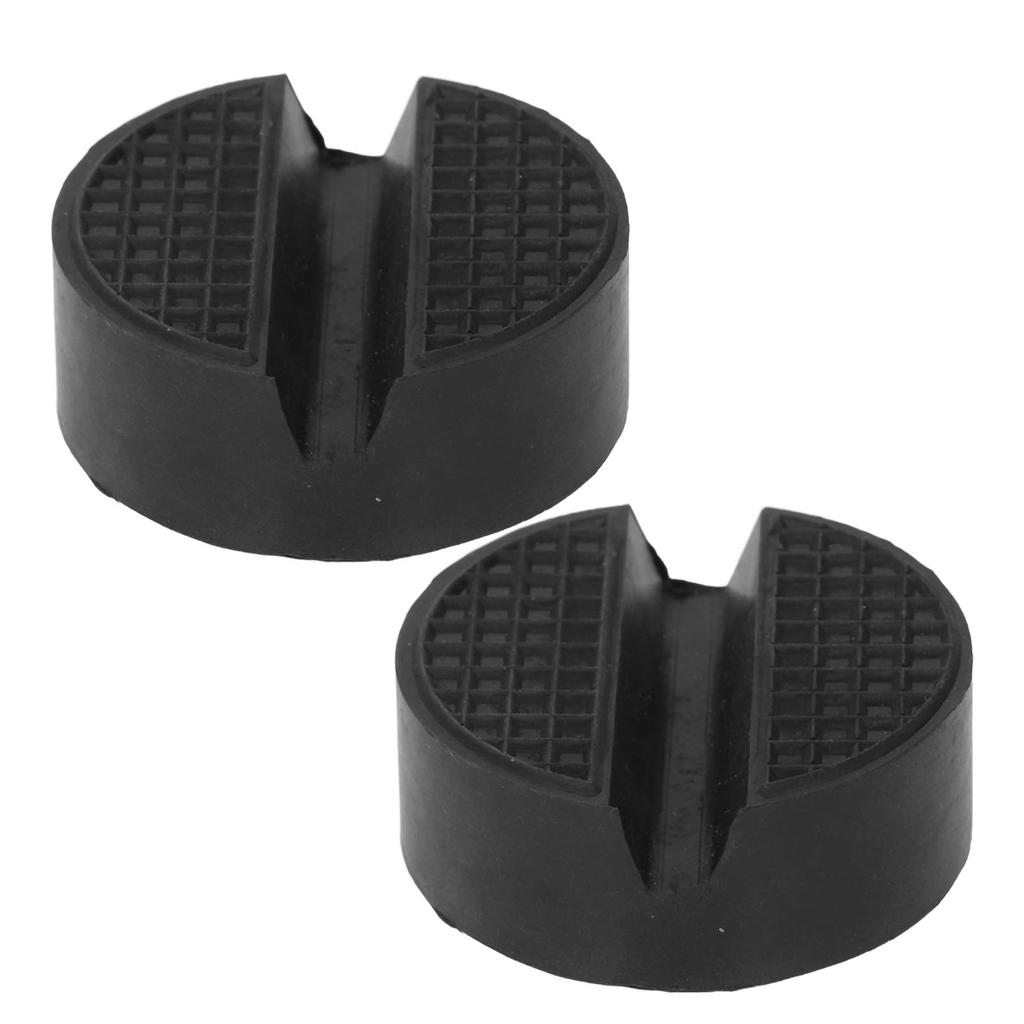 2PCS Circular Rubber Jack Pad Adapter Universal Slotted Car Jack Stand Lifting Protector