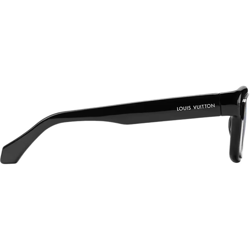 Louis Vuitton Occhiali da Sole Quadrati Con Logo Occhiali da Sole Uomo Nero Z3144U