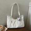 2026 New Korean Style Polka Dot Tote Bag, Silver Star Charm, Large Capacity Commuter Shoulder Bag for Women, Versatile Casual Tote Bag