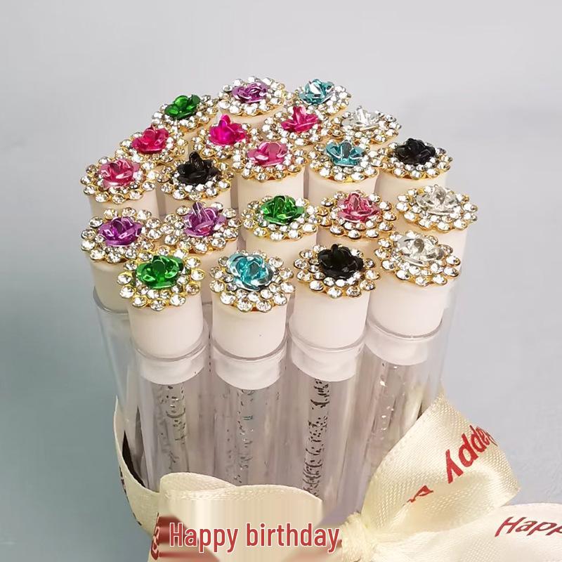 Sunflower Diamond Rose Eyelash Brush: 5 Colors Test Tube Design