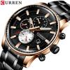 CURREN Men's Calendar Watch with Steel Business Waterproof Quartz Watch