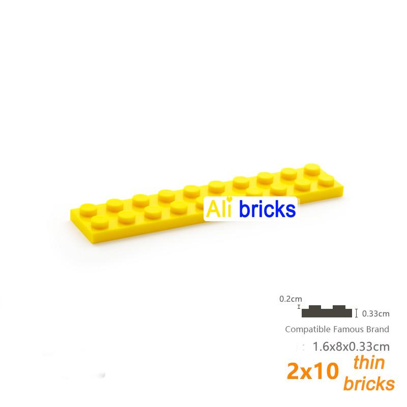 30pcs DIY Building Blocks Thin Figures Bricks 2x10 Dots Educational Creative Size Compatible With 3832 Plastic Toys for Children