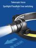 USB Rechargeable Dual Light Source Waterproof Headlamp for Night Fishing