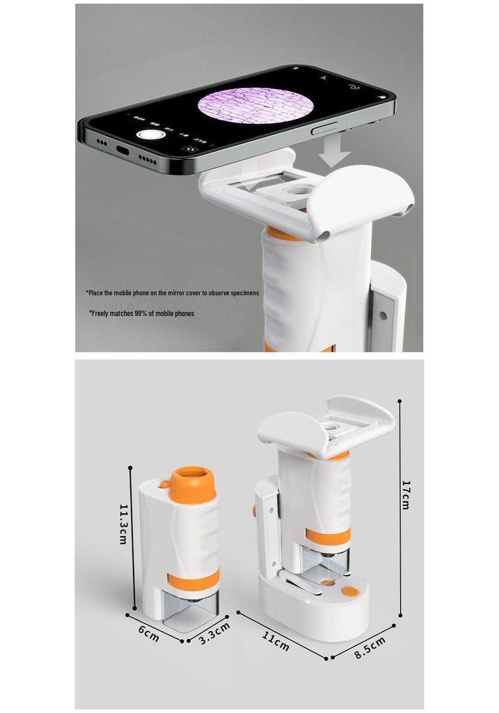 Kids' Portable Microscope Kit: Science Education Toy for Primary School Experiments