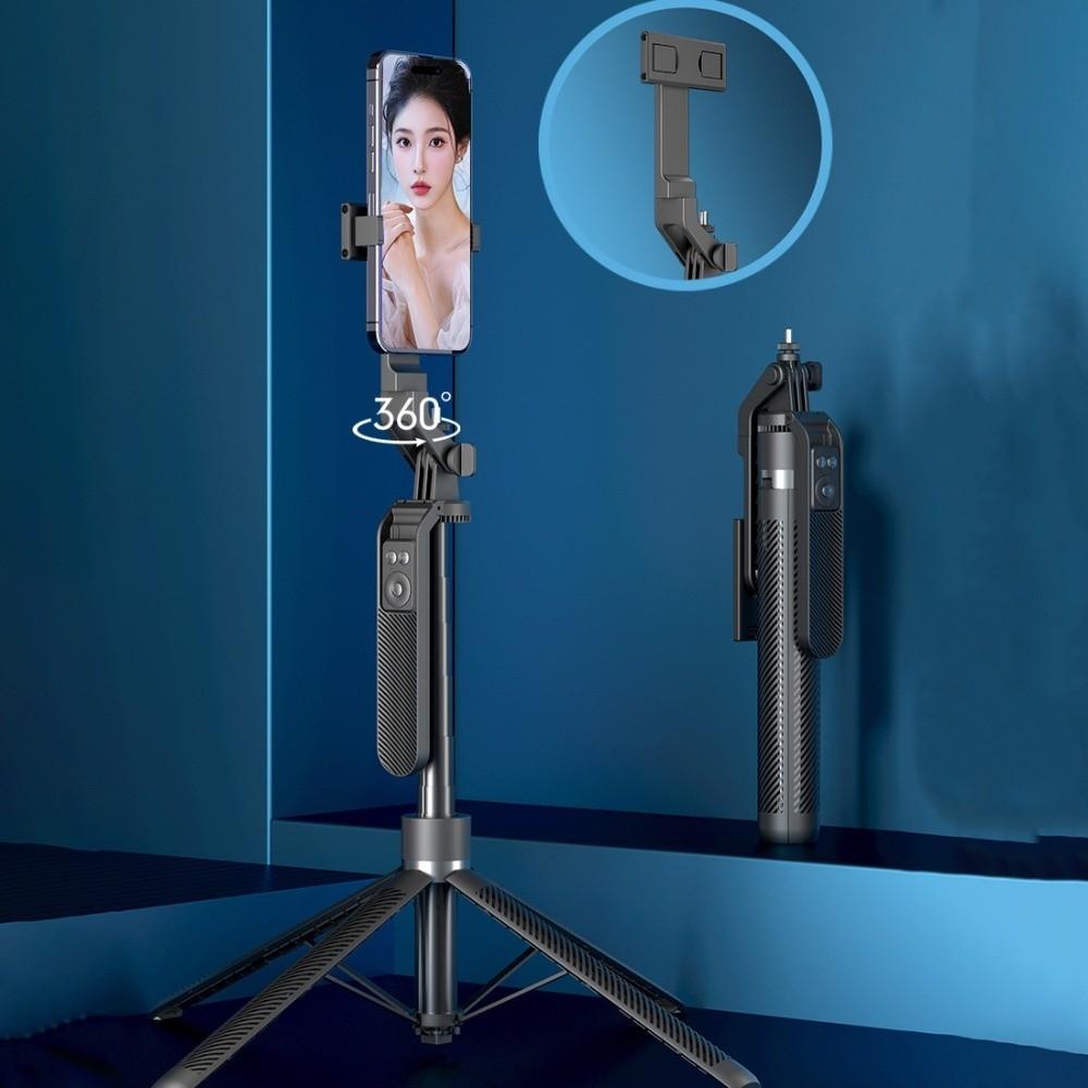 1.8m Telescopic Selfie Stick With LED Lamp Selfie Stick Stand  Live Broadcast