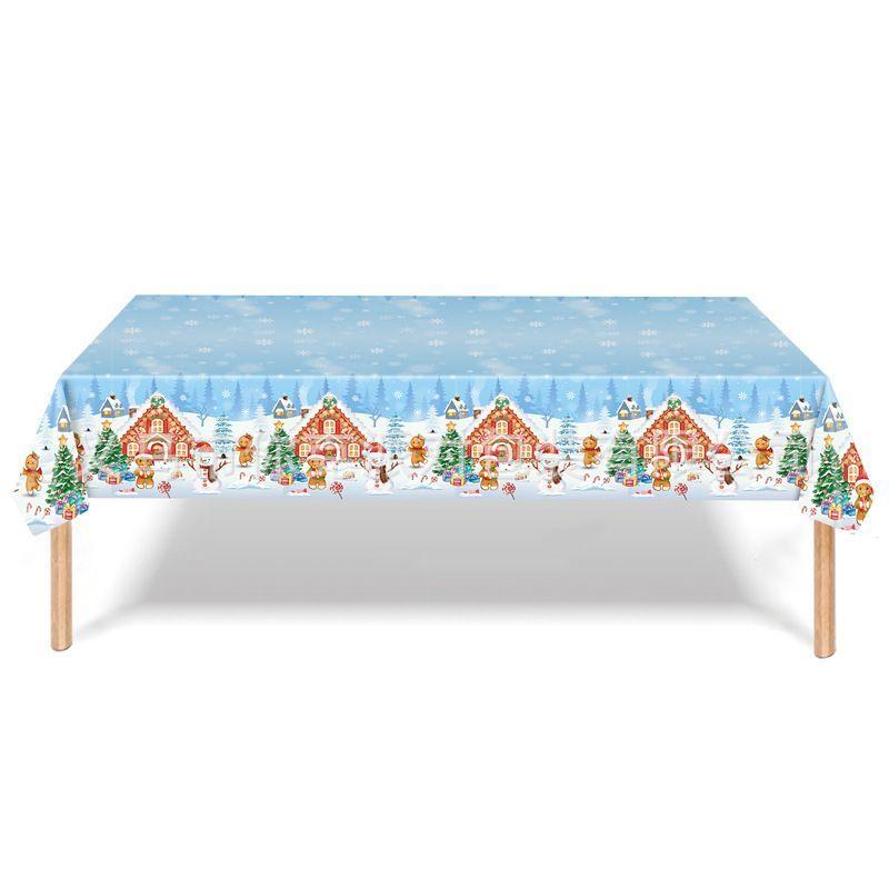 Christmas-themed Party Tableware, Snowflake Paper Cups, Paper Plates, Tissues, Tablecloths, Decoration and Scene Supplies