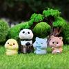 Winzige Harztiere Figur Mini Tiger Katze Hase Kuh Miniaturstatue für Puppenhaus Feengarten Terrarien Pflanzentopf Dekorationen Kuchenaufsatz Dekoration