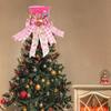 Christmas Tree Topper Christmas Decorations Hat Topper With Bows Ribbon Ornaments Party Supplies For Holiday Living Room