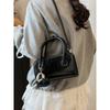2025 New Fashion Versatile Bowling Handbag Solid Color PU Styling Pillow Bag One Shoulder Crossbody Bag Small Square Bag