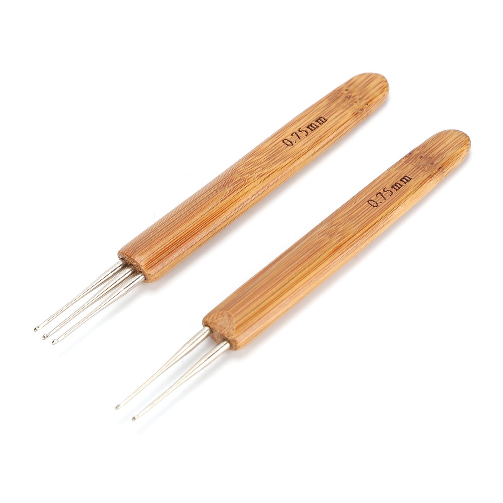 

Набор для вязания дредов крючком 3 крючка 2 крючка бамбуковая ручка игла из нержавеющей стали инструменты для плетения волос