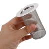 2Pcs Stainless Steel Drain Filter Round Hair Catcher Mesh Basket for Bathroom Sink Shower Bathtub Kitchen Wash Basin Floor Drain