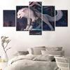 5 Pieces Wall Art Canvas Animation Poster Furry Wolf Animals Wallpaper Painting For Living Room Picture Print Bedroom Home Decor