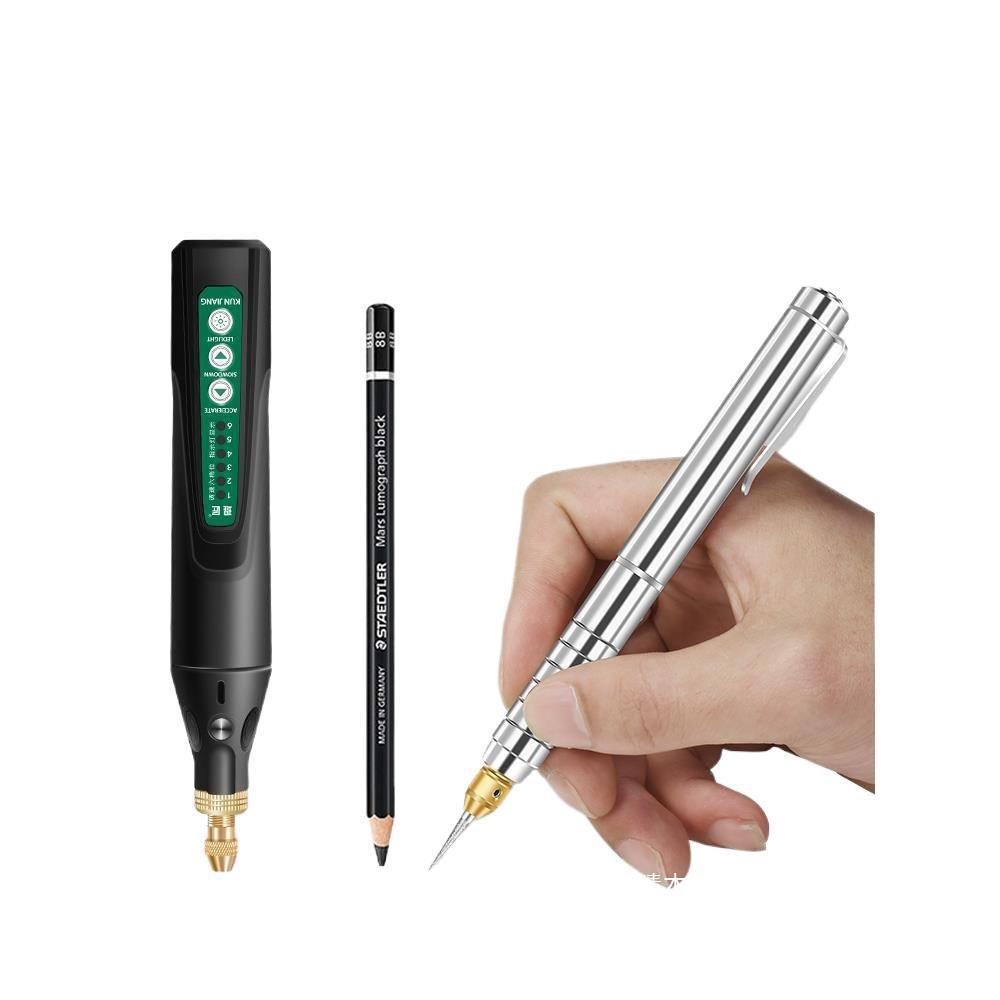 Compact Laser Engraving Pen for Nameplates and Metal, Jade, Olive Pit, and Carving