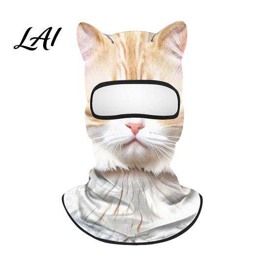 Cappuccio con Fantasia di Animali Realistica Maschera Integrale 3D con Orecchie Antivento Maschera Facciale da Ciclismo per Autunno Sci Inverno Copertura Protezione Solare Costume di Halloween