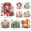 Acrylic Rose Elf Girl Table Top Diamond Painting Ornament Kits Desktop Diamond Art Kits 5D DIY Diamond Art Tabletop Decorations