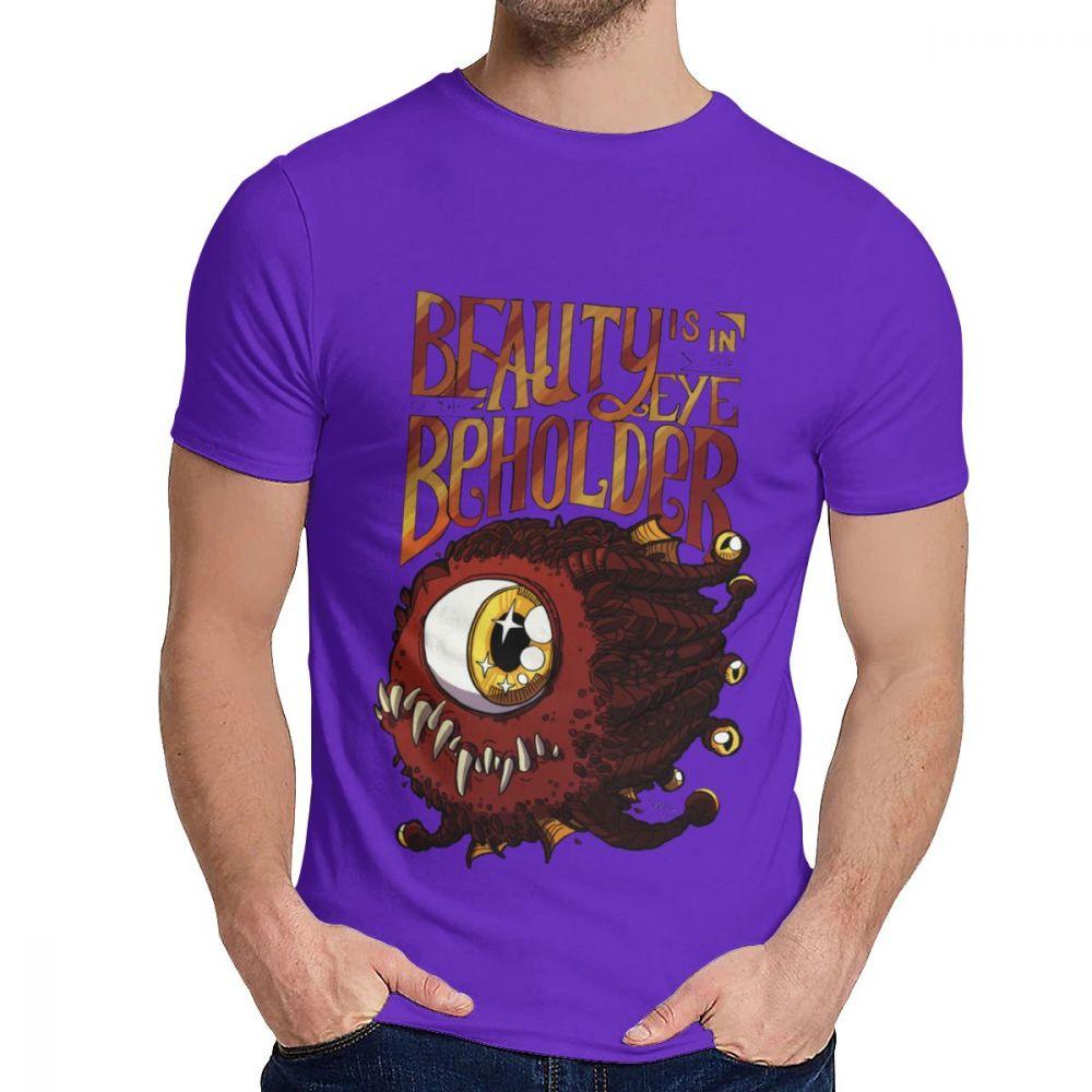 Cartoon Dragons Gaming Beauty Is In The Eye Of The Beholder T Shirt Male Stylish Natural XL