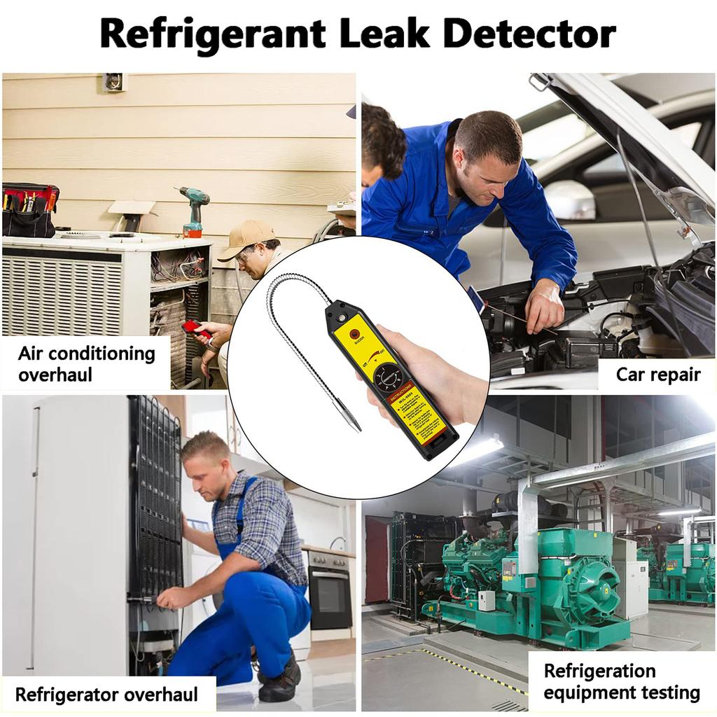 Freon Leak Detector Refrigerant Halogen Leak Detector Portable R134a R410a R22a R600a R290 CFCs HCFCs HFCs Tester Tool