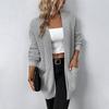 Casual Minimalist Cardigan Knit Outerwear For Women