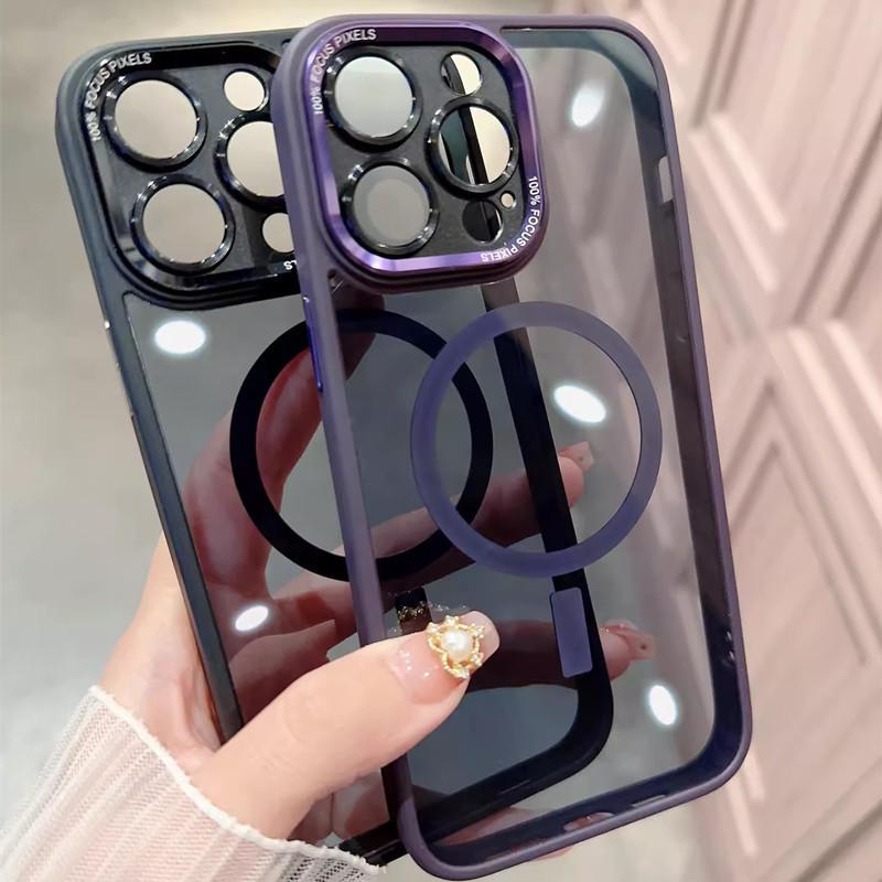 Applicable to iPhone11PROMAX second-generation eagle eye magnetic mobile phone case Apple 11 metal lens ring transparent hard case