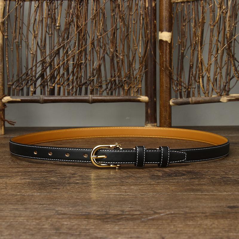 Women's Korean-Style Leather Belt Simple Fashion Trend New Pure Cowhide All-Match Casual Jeans Belt