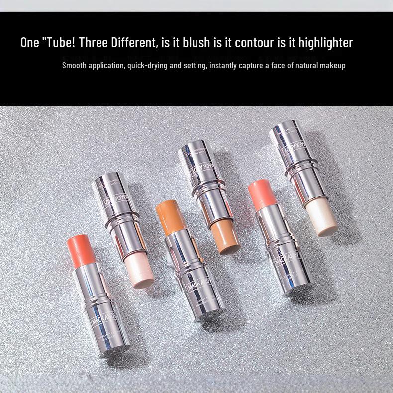 Mark Andy Soft Mist Highlight & Contour Stick - Natural Sculpting Blush for Beginners Succulent Peach (Blush Stick)