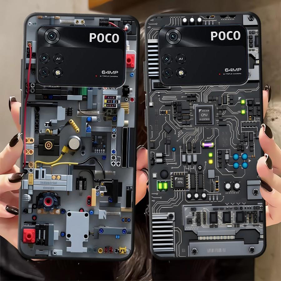 Case for Xiaomi Poco F8 X3 X4 X5 X7 Pro C50 F1 C61 M3 M4 M7 Pro C71 F3 C75 M5 Funda Phone Cover Machine Components