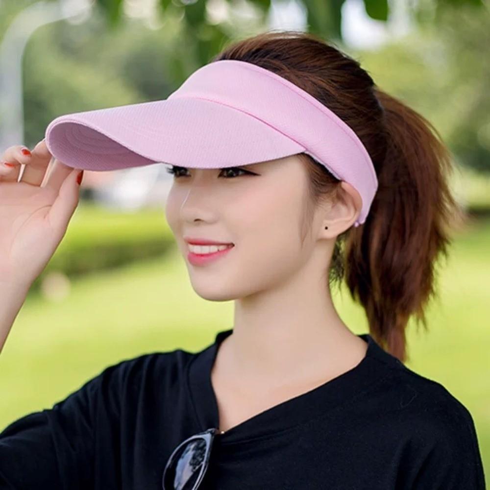 Outdoor Summer Sport Cap Sun Hat Unisex Beach Golf Tennis Hat Wide Brim Sun Visor Hat Empty Hat