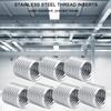 100pcs M4 Stainless Steel SS304 Coiled Wire Helical Screw Thread Inserts (M4*0.7*2 D)