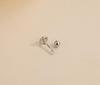 E1504 S999 Silver Elk Stud Earrings: Christmas Twist Screw Bean Design