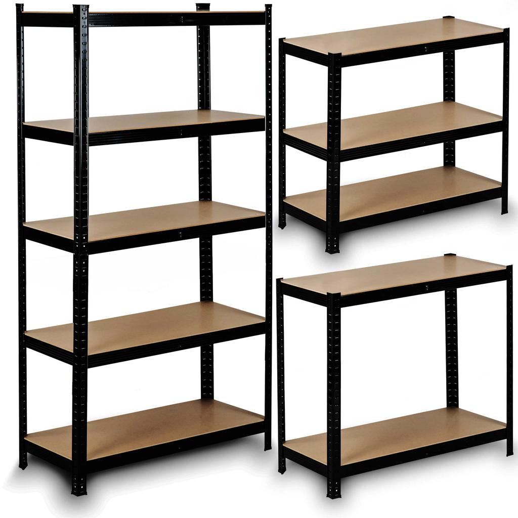 Metal storage rack 150 x 75 x 30 cm Humberg HR-811 black