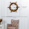Reloj de Pared de Time | Rueda de Barco Pirata Náutico | Regalo Artesanal Premium (18 pulgadas)