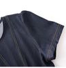 Nanyou Tencel Cotton Retro Waist-Cinched Denim Dress - Breathable, Slimming, Short-Sleeved for Spring/Summer