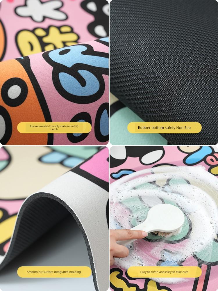Bathroom Mats Diatom Ooze Absorbent Pads Bathroom Entrance Non Slip Quick-Drying Foot Mat Dry Wet Separation Bathroom Carpet