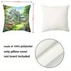 Enchanting Garden Scene Printed Cushion Covers Decor Accents Polyester Pillowcase, Sofa Decorative Cushion Cov Headboard Pillow