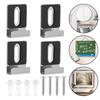 4pcs Wall Glass Mirror Clips Clamp Frameless Bathroom Mirror Glass Wall Mounting Fixing Kit Hardware With Screws Mirror Holder