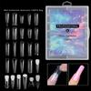120 Pcs/Set Clear Dual Forms False Nails Full Cover Quick Building Gel Mold Tips Nail Extension Molds Upper Forms For Nails Tips