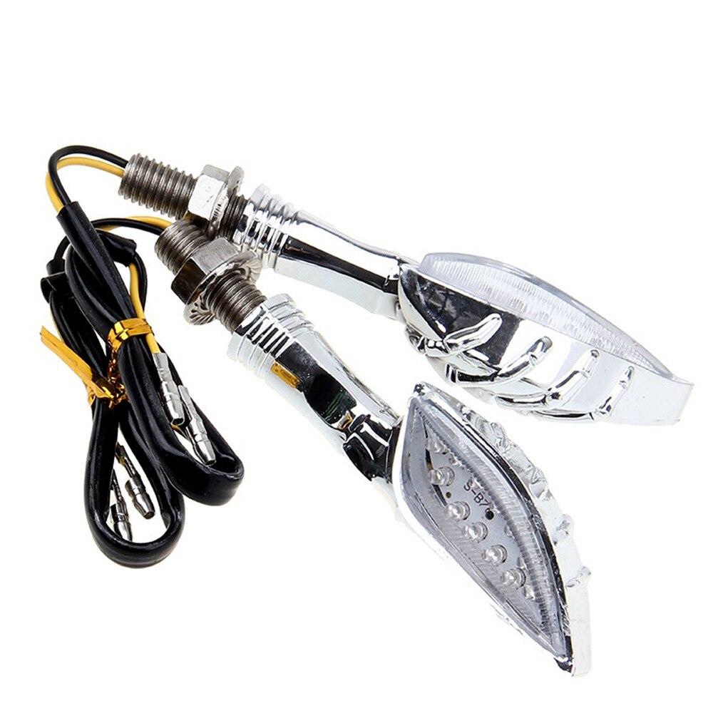 1 Pair Motorcycle Turn Signals Light LED Tail Lights Indicators for Motorbike Tail Light Custom For 10MM Moto Model