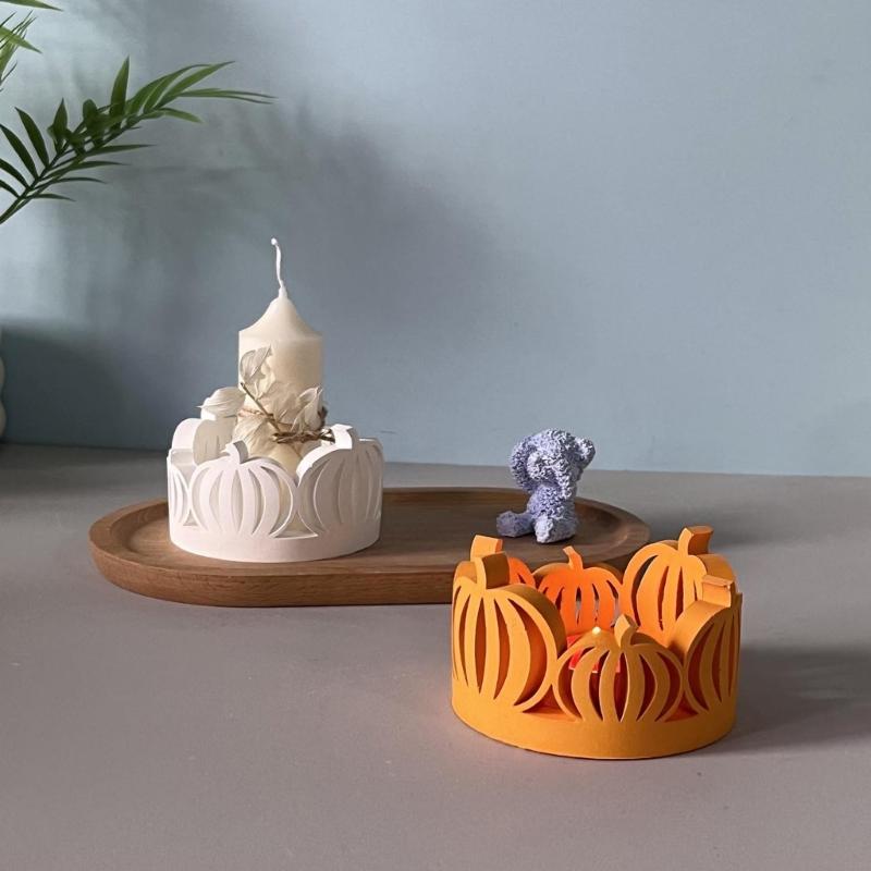

Hollowed Pumpkins Silicone Mold Silicone Candlestick Mold For Candle Tealight Holder Halloween Party Decoration China Mainland
