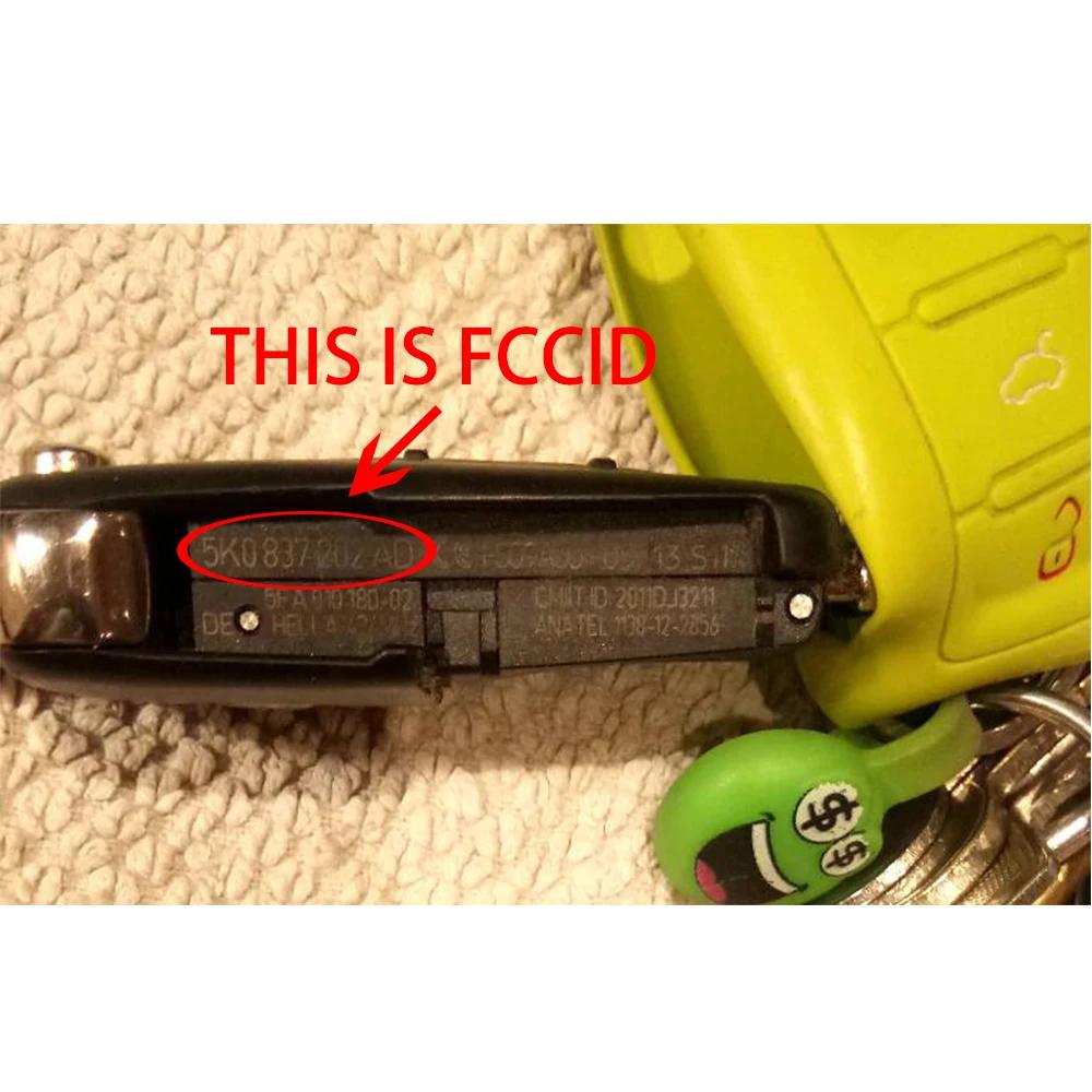Remote Car Key 434MHz ID48 Chip 5K0837202AD For VW Golf Tiguan Polo Passat CC SEAT Skoda Mk6 Octavia Jetta Beetle
