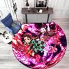 Classic Japanese-style Cartoon Demon Slayer Round Rug, Home Soft Decorative Anti-slip Yoga Mat and Chair Mat, Outdoor Floor Mat Carpet K13
